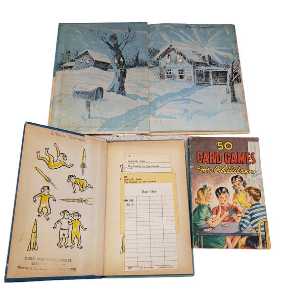 Vintage 1960s Books Bundle Farm Monkey Card Games McBrooms Ghost Easy Reader - Picture 5 of 16